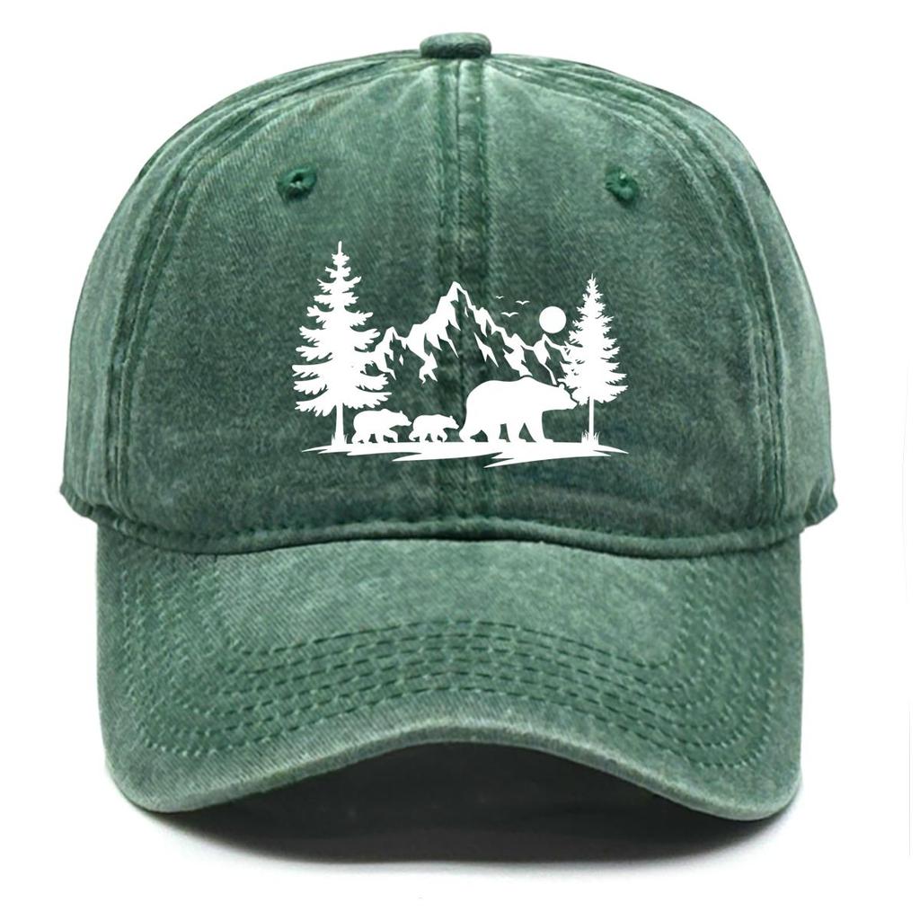 Кепка-snapback с принтом «Белые Лесные Горы», Солнцезащитная Кепка, Спортивная Кепка с Изображением Животного, Однотонная, Регулируемый Ремешок, Винтажная, Легкая, Регулируемая Бейсболка