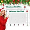 Thanksgiving Christmas Word Search Poster 31.5x20in Wall Game Giant Christmas Activity Poster for Families Christmas Game