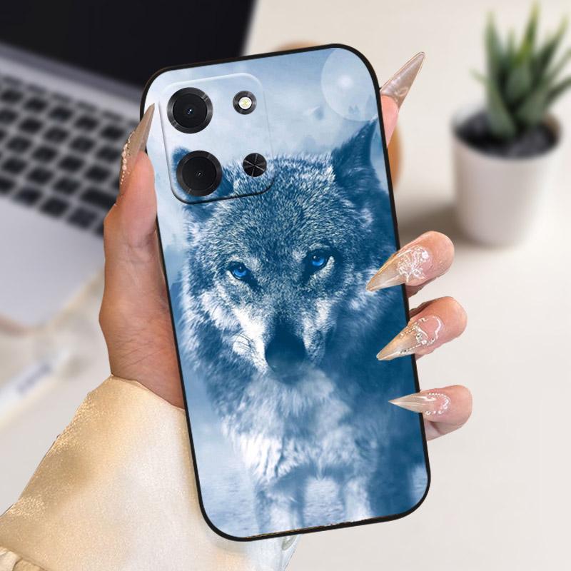 Чехол для телефона Xiaomi Poco C85 5G Роскошный чехол с принтом Льва, Волка, Цветка Мягкий силиконовый ТПУ Задняя крышка для POCO C85 POCOC85 173мм