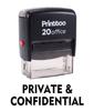 Printtoo PRIVATE & CONFIDENTIAL Self Inking Rubber Stamp Office Stationary Custom