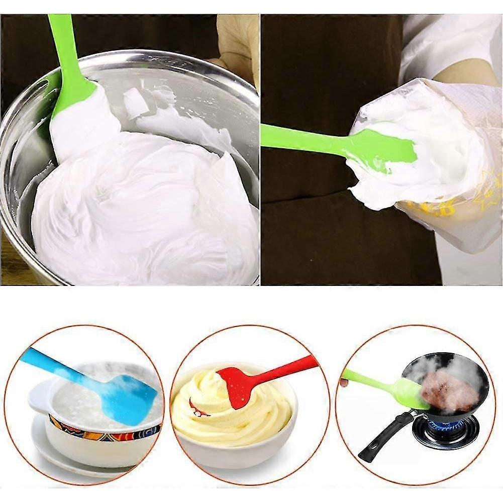 Dough Scraper Set Heat-resistant Up To 500 F Silicone Spatula With Metal Core