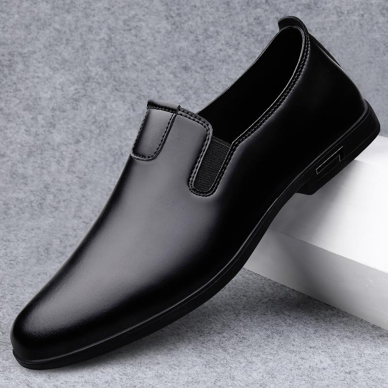 Модные мужские деловые кожаные туфли класса люкс для отдыха из натуральной кожи с мягкой дышащей подошвой, нескользящие, универсальные, для вождения