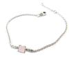 [N6820] - Silver Bracelet 'Sissi' Silver Rose Quartz