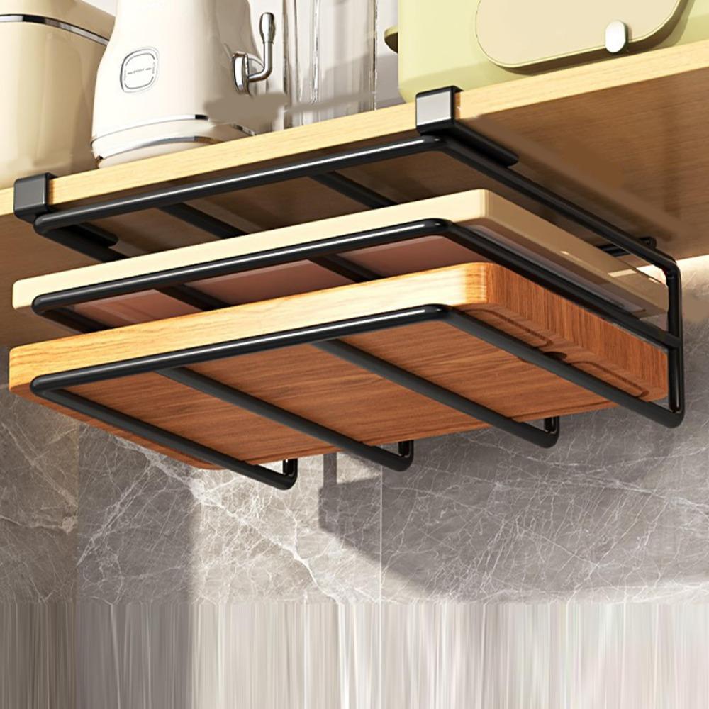 Подвесная стойка для разделочной доски без перфорации, под шкафом, полка для хранения на кухне, стойка для хранения