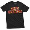 Men's North Macedonia T-shirt Macedonia Country Coat of Arms Flag Tee Shirt