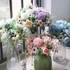 Artificial Flowers Bunch Realistic Faux Silk Flowers Long-Lasting Hydrangea Rose Fake Flowers for Vase Flower Arrangement Home Decor Wedding