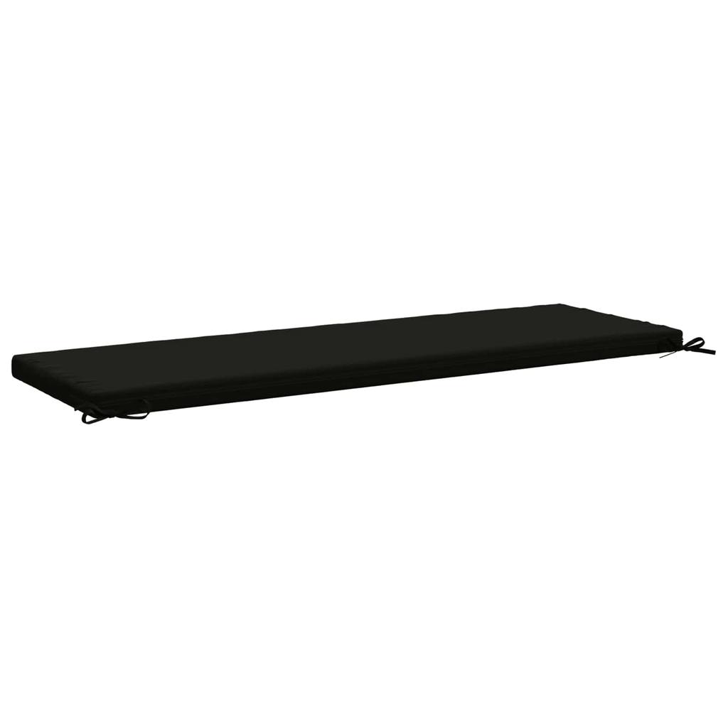 Bench Cushion SOEST 100percent Polyester Black 140 x 50 x 5 cm