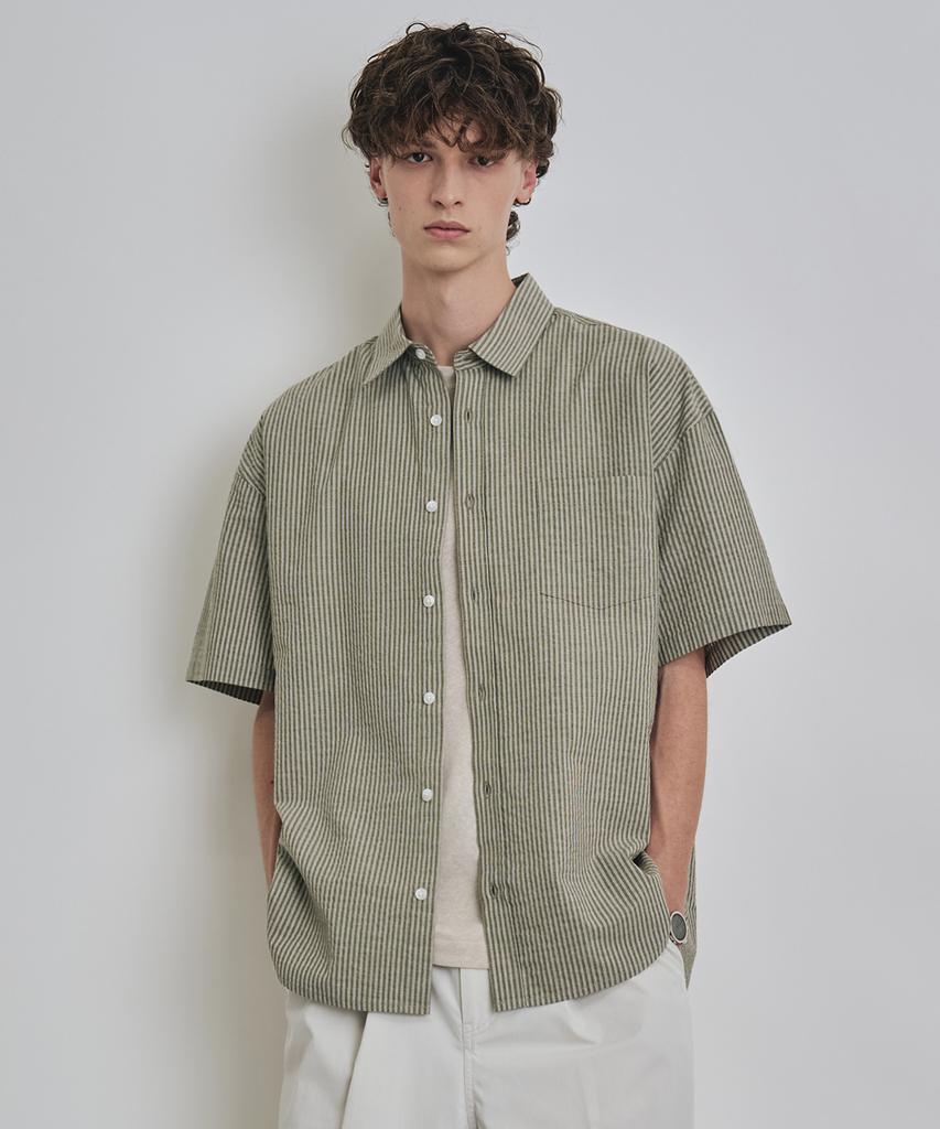 COSTUME O’CLOCK [Renewal Ver.] Cool Stripe Short Sleeve Shirt 4 Colors Coossh189