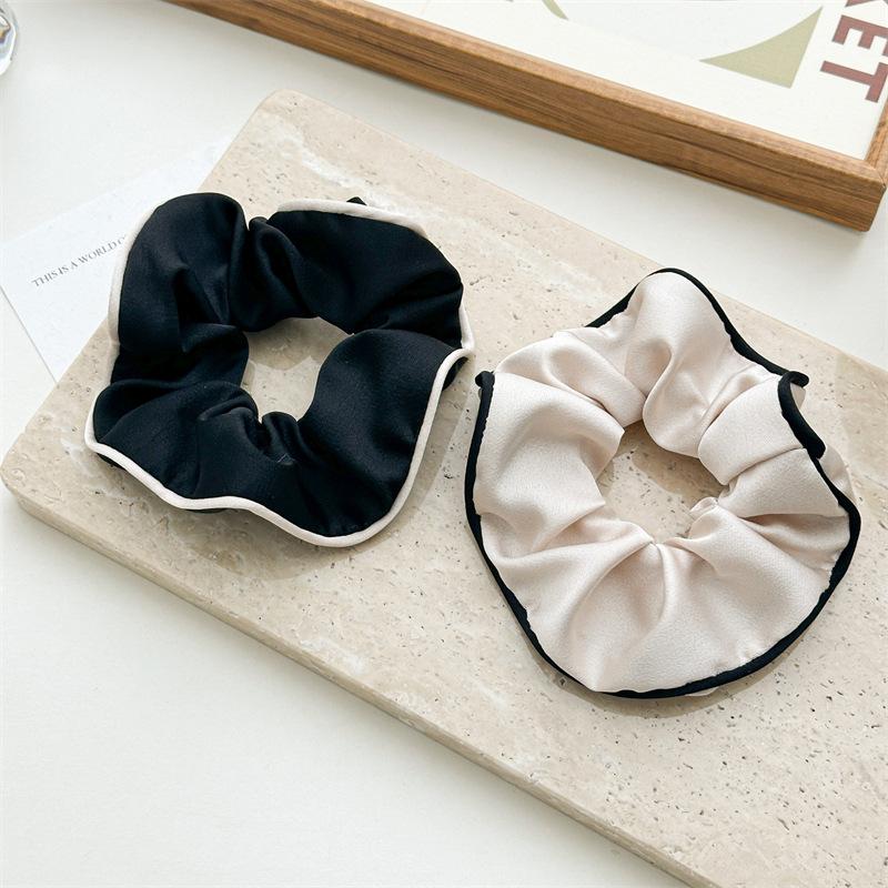 Французские атласные большие петли для волос корейская шелковая эластичная резинка для волос резинки для волос женские повязки на голову аксессуары для волос