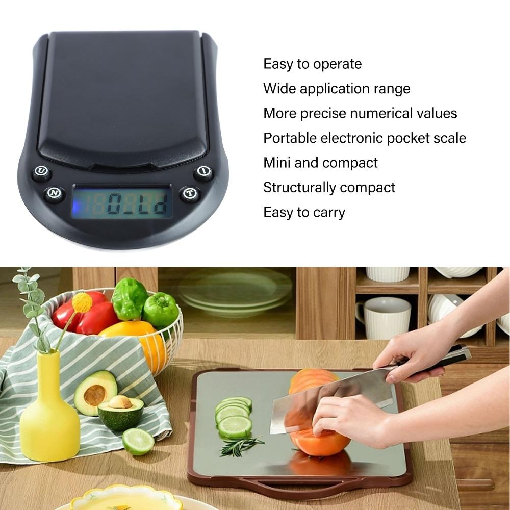 Plastic Digital Food Scale Black Electronic Scale Jewellery Scale Home Kitchen Jewelry Store