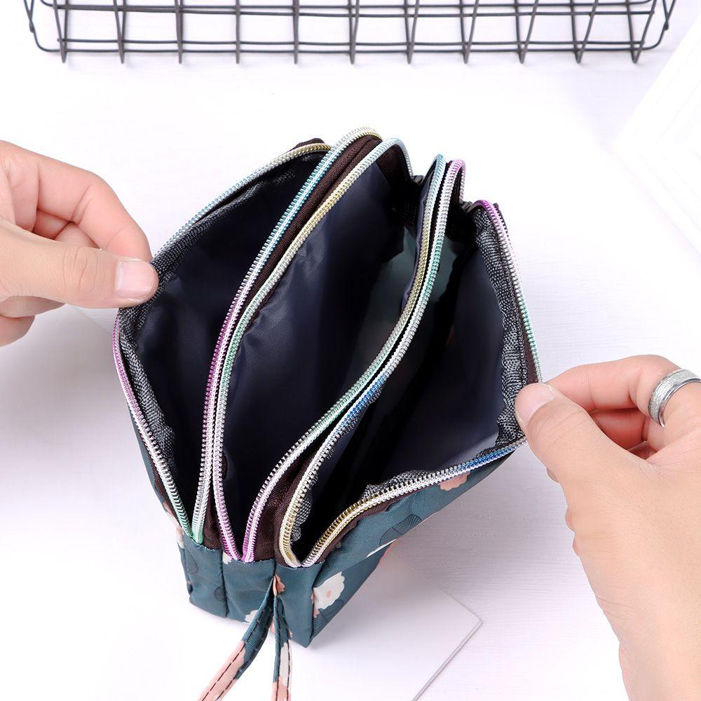 Большая емкость водонепроницаемый кошелек для монет трехслойный длинный кошелек женская сумка принт холщовая сумка