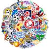 50 English Football Stickers New Style Children's Football European World Cup Event Fan Club Stickers