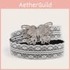 Womens Belt With Butterfly Buckle And Lace Decor For Casual Fashion