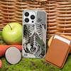 Cool man body stream fashion pattern Phone Case for iPhone 16 15 14 13 12 11 Pro Max Sheepskin Silver-edged protective case
