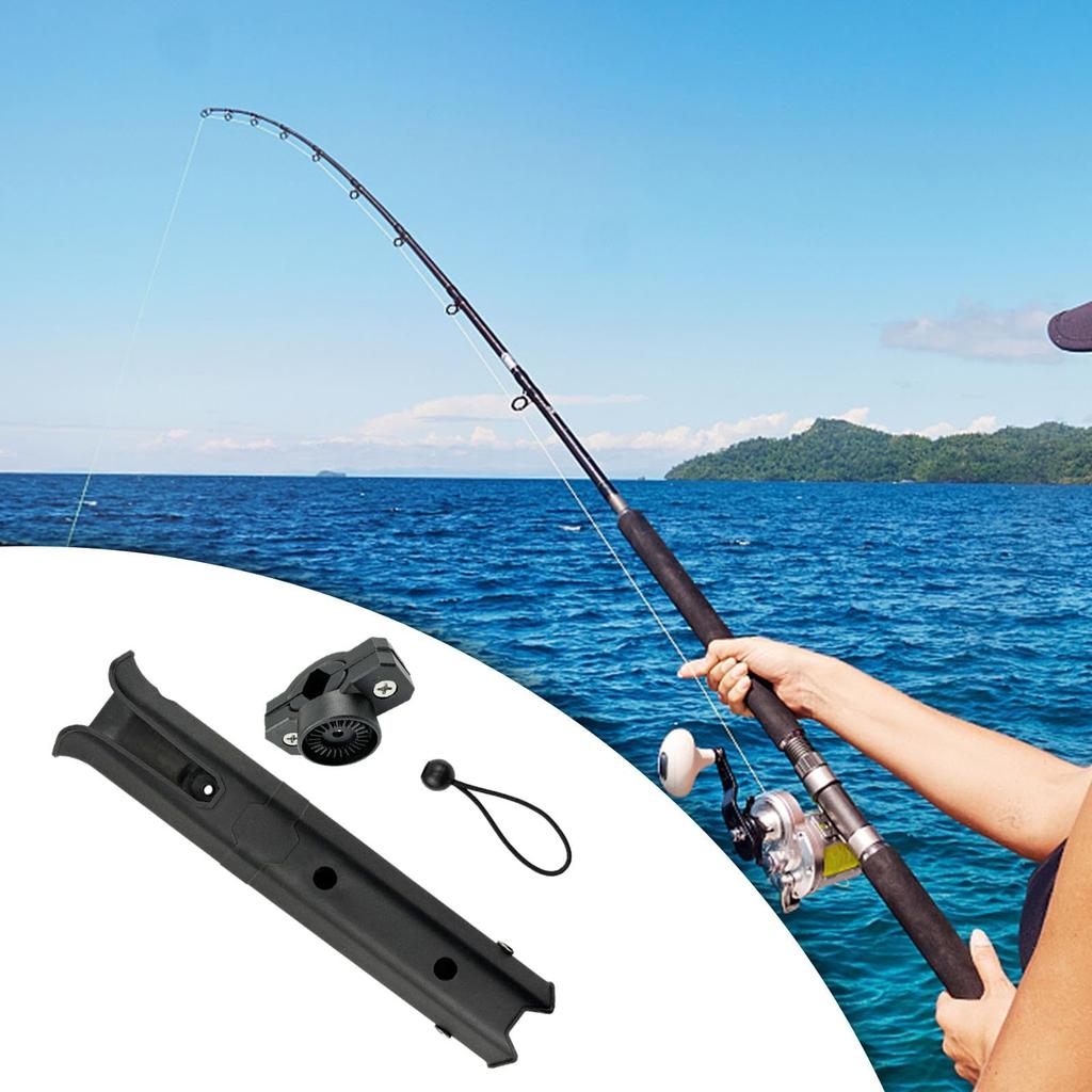 T Tooyful Держатель удочки Кронштейн Трубка для удочки Вращающиеся аксессуары Держатель удочки Ремень для удочки Регулируемая угловая трубка Стойка для удочки для лодки, велосипеда