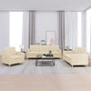 VidaXL 3-piece Sofa Set with Cushions Cream Fabric 3202056