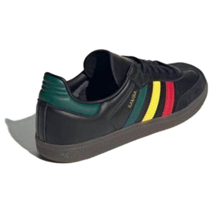 Adidas Samba OG Rasta - черные кроссовки унисекс Core-черный желтый студенческий-зеленый IH3119