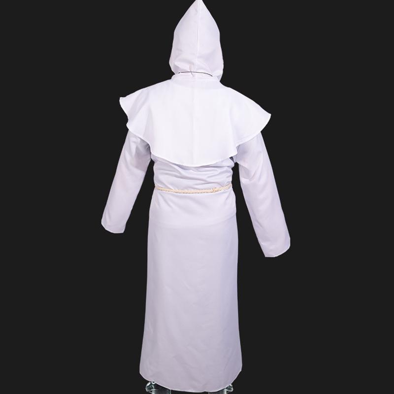Halloween Costume Cosplay Medieval Hooded Robe Costume Monk Friar Robes Priest Costume Christian