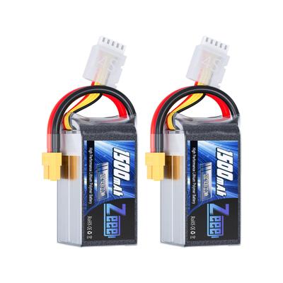 Аккумулятор Zeee 14.8V 120C 1500mAh 4S LiPo с разъемом XT60 для RC игрушек, FPV, RC шлемов, RC автомобилей, дронов и т.д.. (2-Pack)