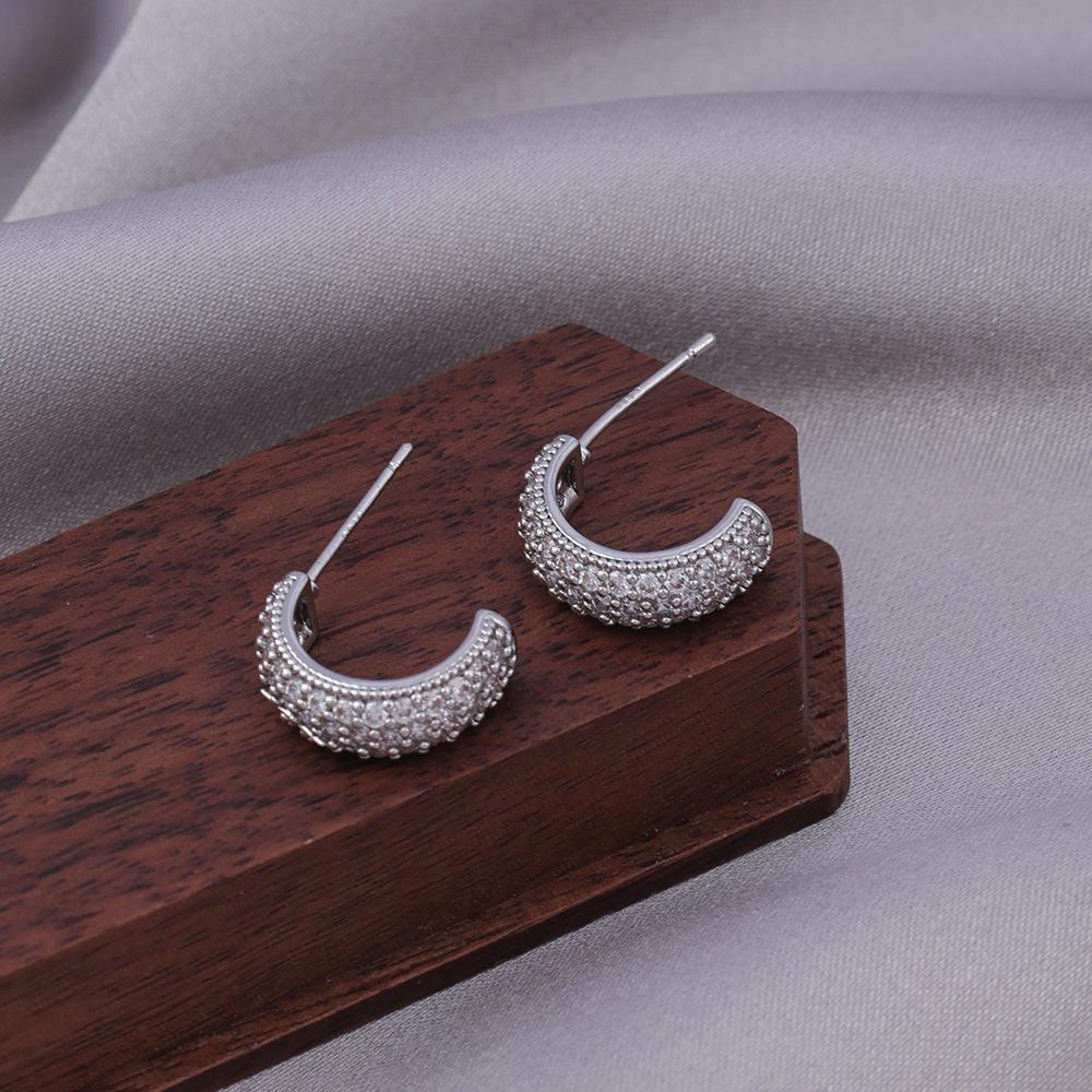 Элегантные серьги с иглами из серебра 925 пробы: Универсальные французские серьги-кольца из меди в нескольких стилях для изысканного образа