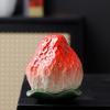 Ceramic Strawberry Tea Canister Decorative Container Ornament Jar for