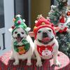 Christmas Pet Hat Cute Cat Dog Saliva Towel Cosplay Costume Dogs Clothes Pets Santa Bibs New Year Party Accessories