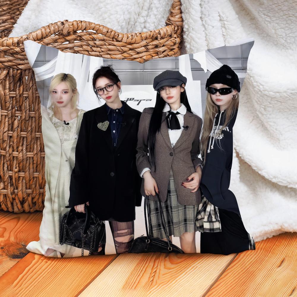 Стиль K-pop A-Aespa Наволочка Домашний Декор Чехол для Подушки Подходит для Офиса Дивана Спальни Автомобиля