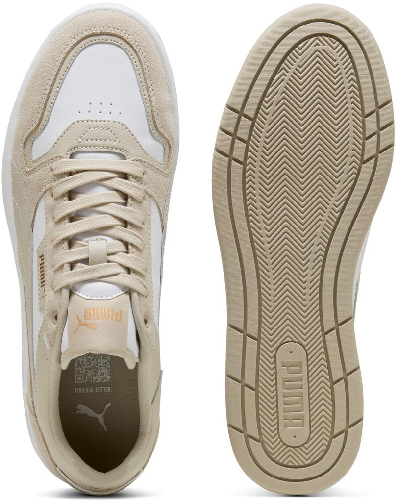 Puma Court Classic Suede Unisex Sneakers White/desert Dust/gold