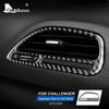 Real Soft Carbon Fiber for Dodge Challenger 2015 2016 2017 2018      Car Co-pilot AC Outlet Vent Sticker