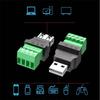Разъем USB2.0 Избегайте сварки Штекер типа A Адаптер Разъем Гнездо USB Тип A 4-контактный Штекер/Гнездо 4-контактный Винтовой клеммный штекер