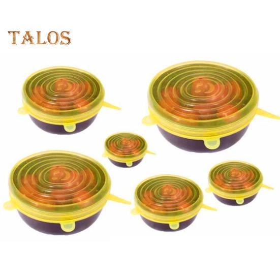 6 шт., силиконовые крышки для пищевых продуктов, крышки для чаш, сильная стабильность, пыленепроницаемость, сохранение свежести, пищевой класс, многофункциональные гибкие изоляционные чехлы, крышки для кастрюль, чашек