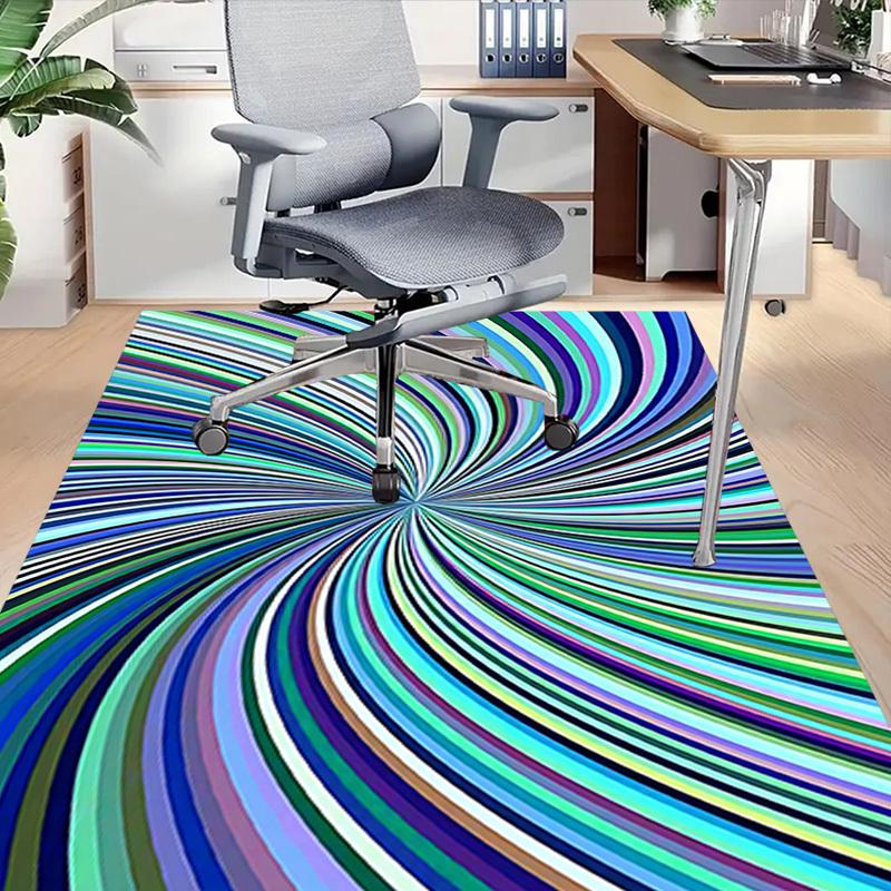 1PC Swirl Pattern Extra Large Non Slip Floor carpet, Office, family, bedroom, Studio Large Area Rug Indoor Rugs, , Vibrant Colors