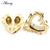 Alisouy 1PC Copper Alloy Casting Heart Love Saddle Ear Tunnels Plugs Expander Stretcher Gauges Earrings Piercing Body Jewelry