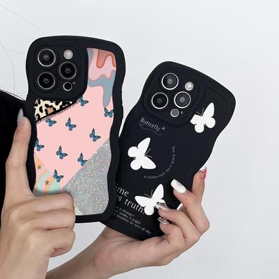 Мягкий чехол в форме волны бабочки для Tecno Spark 10C Realme C55 C53 11 Samsung S23 Ultra A53 Redmi Note 12 Note 11 Pro IPhone Vivo Y35 Y02, чехол из ТПУ