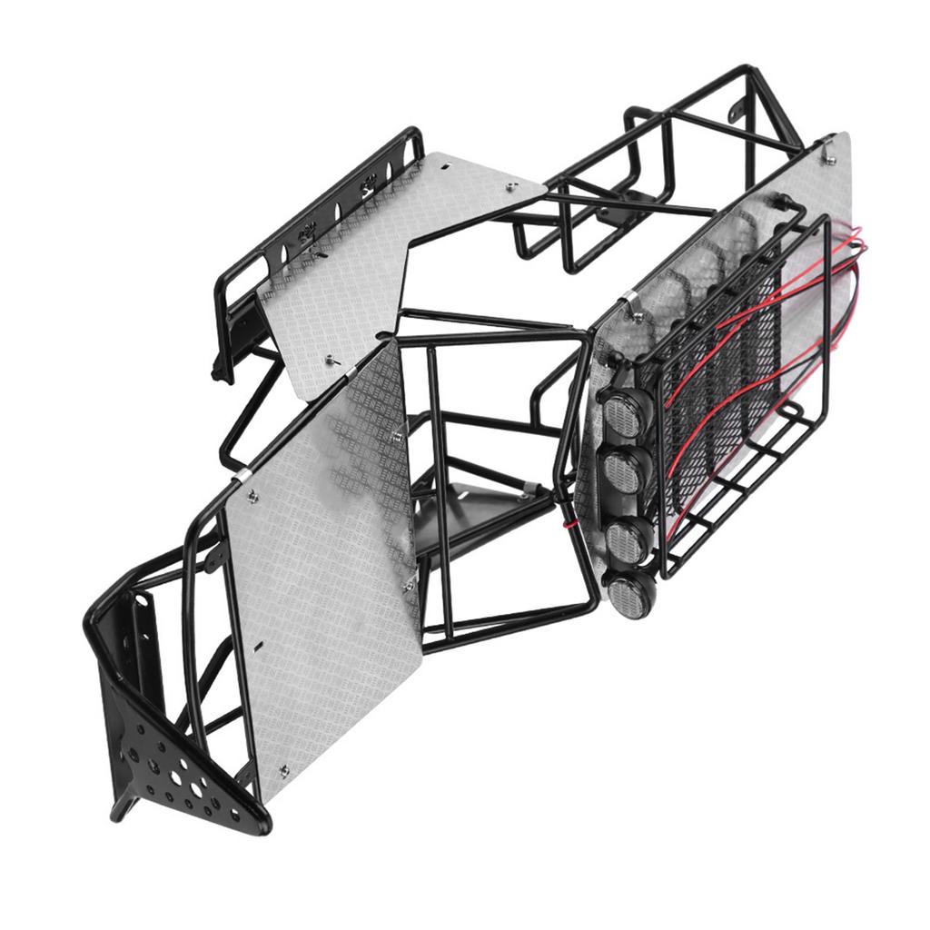 Металлический каркас с защитной пластиной, багажник на крышу, фары для Axial Wraith AX90018 90020 110 RC-автомобиля
