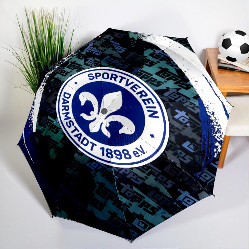 Sport Club Darm-stadt Automatic Folding Umbrella - 8-Rib Travel Umbrella with Auto Open/Close & Portable, Gift for Christmas, Birthdays