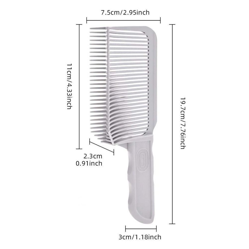 Heat Resistant Fading Comb Plastic Flat Top Hair Cutting Comb Barber Clipper Blending Comb  for Men