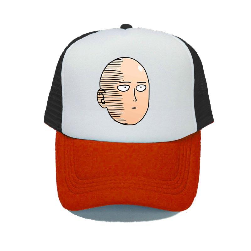 One Punch Man Mesh Dad Hat Japanese Anime Fans Casual Bone Gorras Cap For Women Unisex Webcomic Bald Hero Baseball Cap YY316