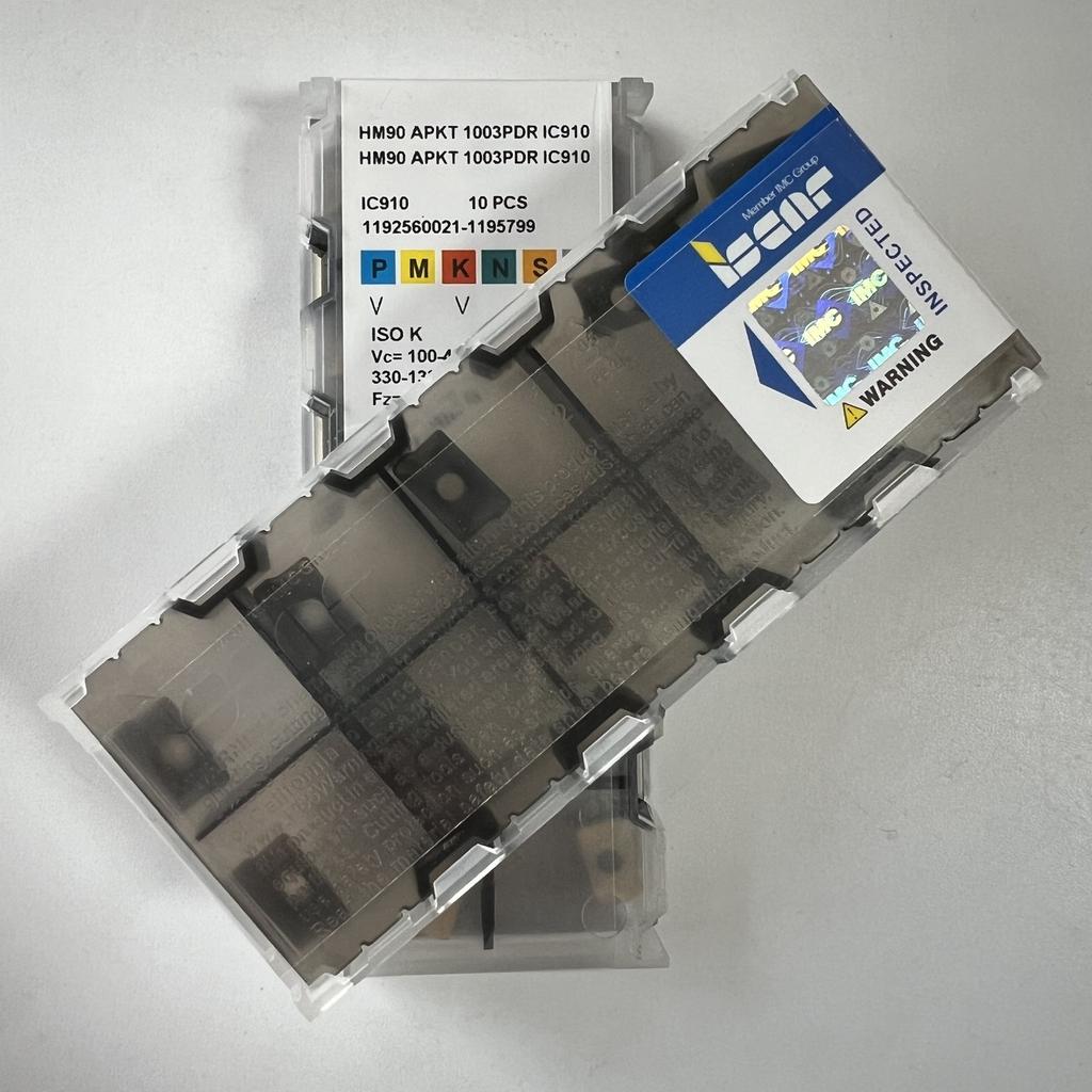 ISCAR / HM90APKT1003PDR IC910 / Industrial indexable carbide inserts 10 Pcs