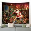 Funny Santa Claus Tapestry 3d Print Christmas Tree Balls Gifts Fireplace Wall Hanging Home Bedroom Living Room Decor Aesthetic