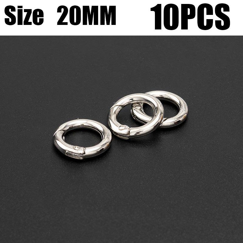 10 шт. круглый карабин, пружинные ворота, уплотнительное кольцо, кожаная сумка, зажим для ремня, пряжка из паракорда, брелок для ключей, ремешок для собачьей бирки, разъем, карабин