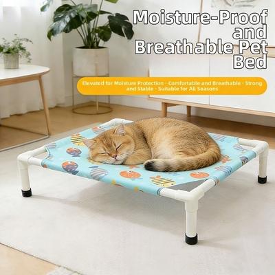 Прочная съемная приподнятая кровать для кошек, удобная дышащая походная кровать для питомцев, милая мультяшная кровать для сна кошек, дорожная портативная