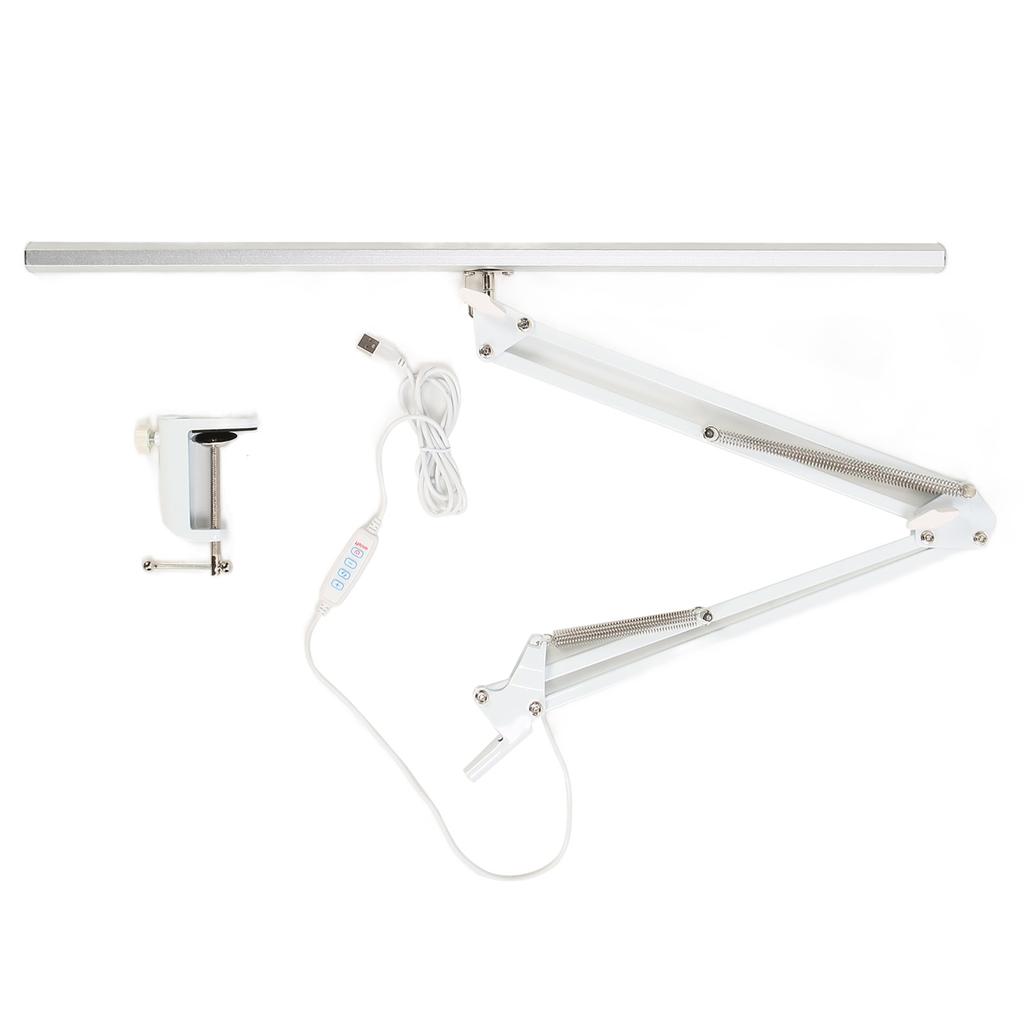 LED Buty Lamp with Clamp Clip On Desk Lighting Swing Arm Brightness Salon Lamp for Makeup Tattoo Eyebrow Rding
