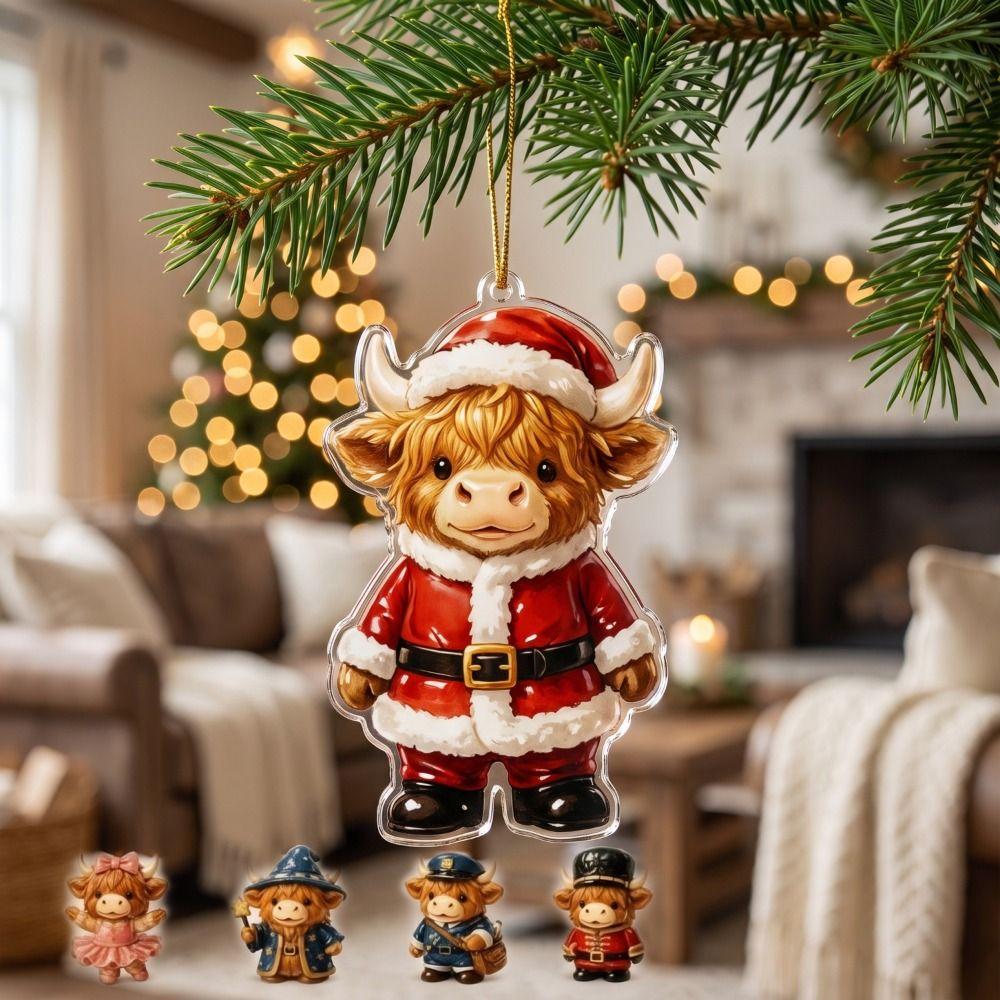 Cute Design Highland Cow Advent Calendar Ornaments Christmas Decorations Gift Advent Calendar Xmas