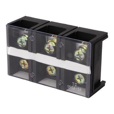 150A 600V Клеммная колодка с проволочным барьером, утолщенная двухрядная клеммная колодка с прозрачным покрытием