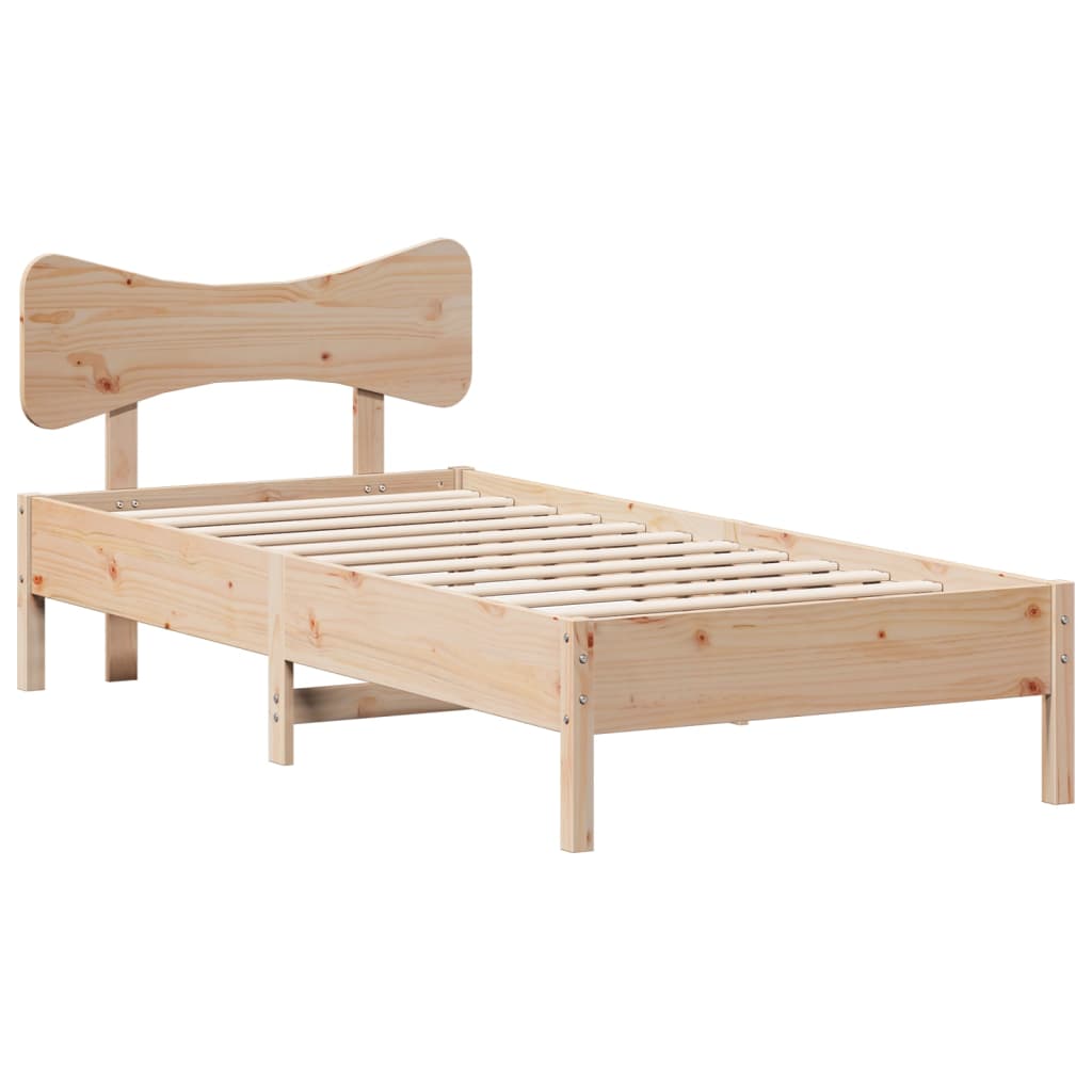 Solid Wood Bed without Mattress 75 x 190 cm Pine Wood