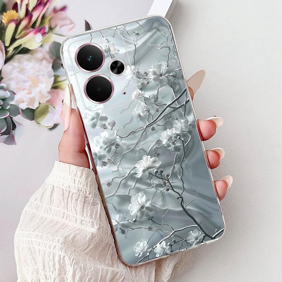 Для Realme 14 5G Чехол RMX5075 Крутой Дракон Белый Лев Расписная Крышка Мягкий Тонкий Чехол для Телефона Для Realme 14T Realme14 T 5G Fundas Сумки