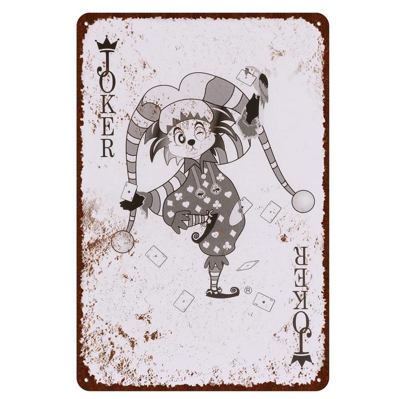 Металлические жестяные знаки Poker Jokers King настенное украшение табличка винтажный художественный постер железная картина для Man Cave Home Cafe Garden Club Bar