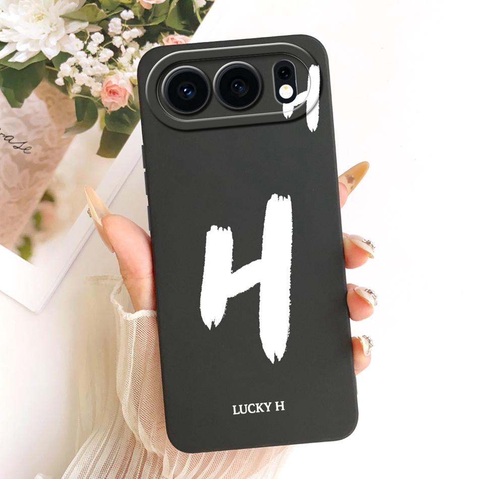 For Honor 500 5G Lucky Initial Letter Phone Case For Honor 500 MEY-AN00 Soft Silicone Shockproof Cases Bumpers