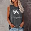 Seeyoushy Coconut Printing 2023 Новая летняя мода в стиле Харадзюку с круглым вырезом женская футболка без рукавов футболка Camisetas блузка
